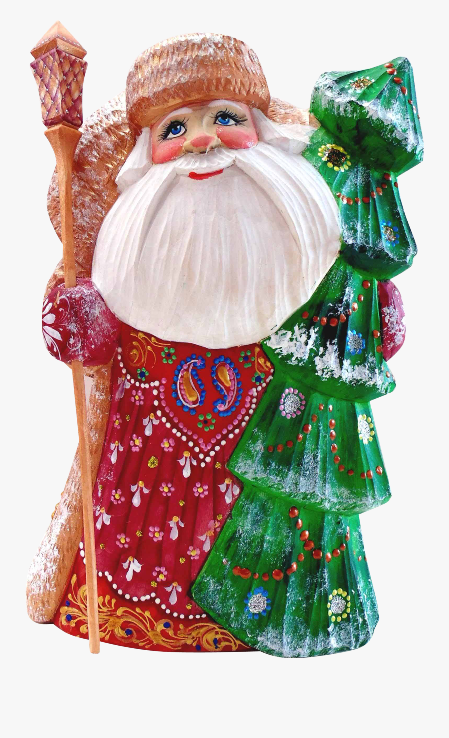 Clip Art Russian With Christmas Tree - Santa Claus, Transparent Clipart