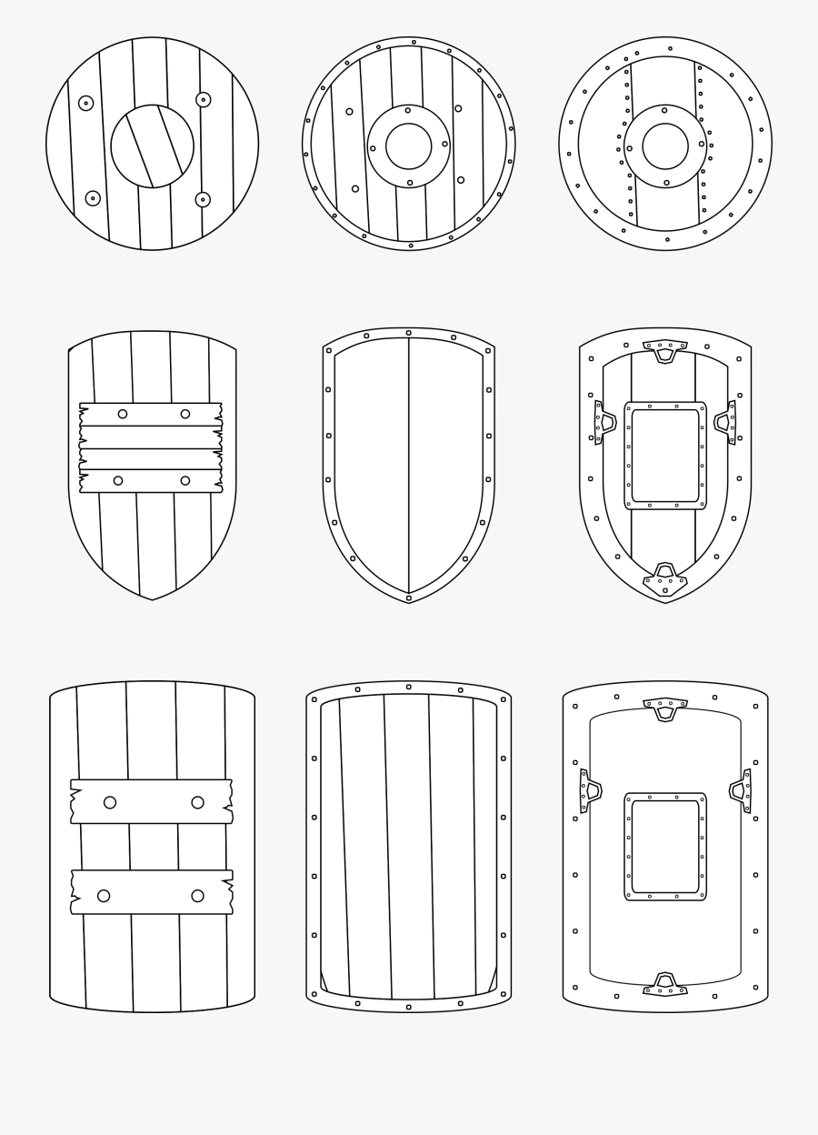 Line Art,angle,area - Medieval Shield Type Svg, Transparent Clipart