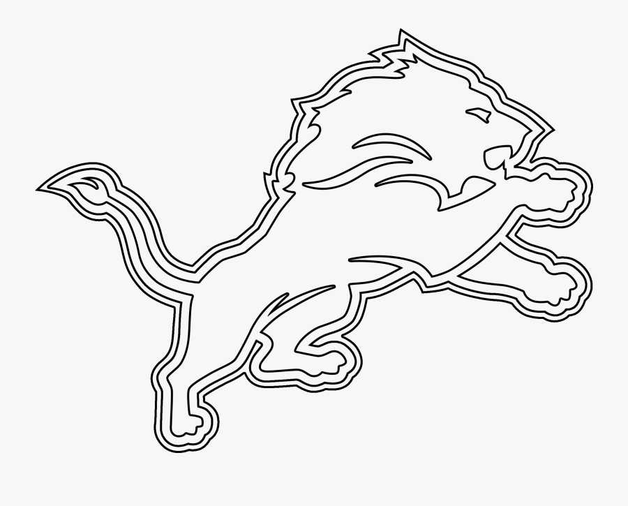 Detroit Lions Logo Coloring Page 6 By Carol - Football Logos All Coloring Pages, Transparent Clipart