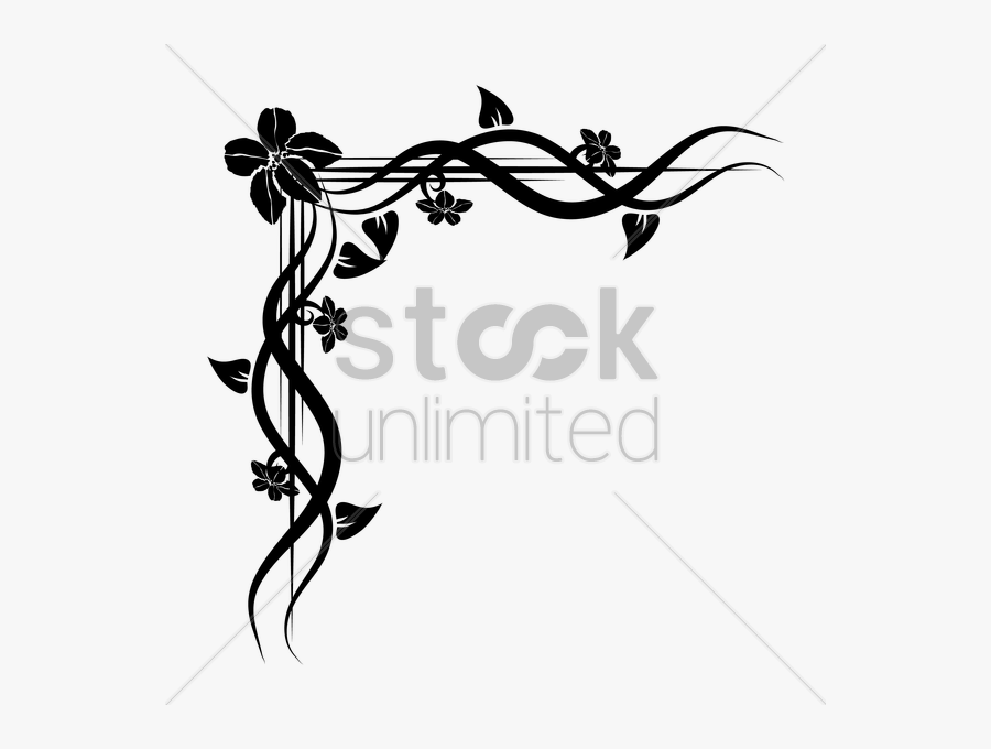 Corner Floral Design Png Clipart Floral Design Clip - Banana Tree Clipart Wedding, Transparent Clipart