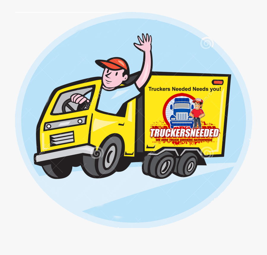 Class A Cdl Best - Delivery Truck Driver Cartoon, Transparent Clipart
