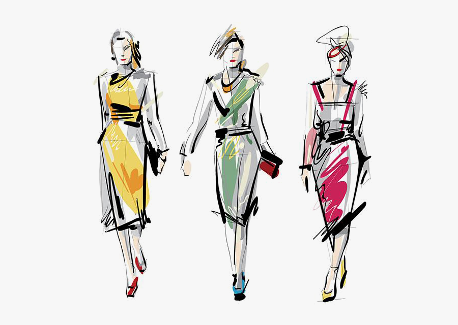 Fashion Clipart Fashion Drawing - Fashion Sketches Clip Art, Transparent Clipart