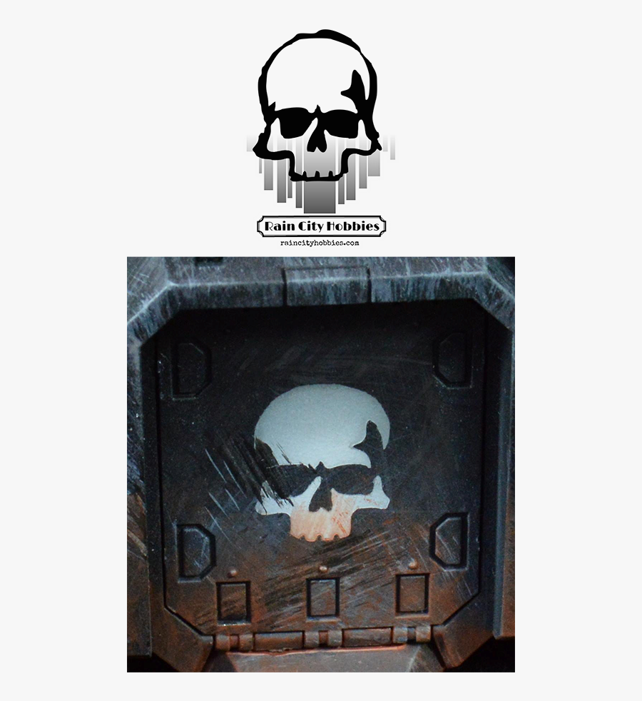 Skull Airbrush Stencil - Emblem, Transparent Clipart