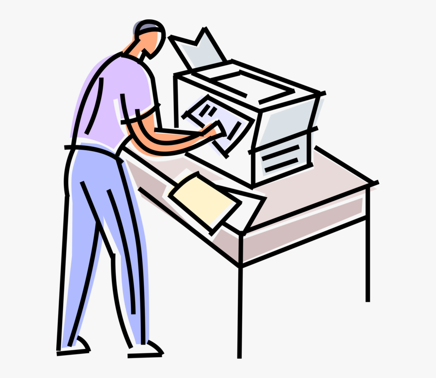 Vector Illustration Of Office Photocopier Copies And - Maquina De Xerox Png, Transparent Clipart