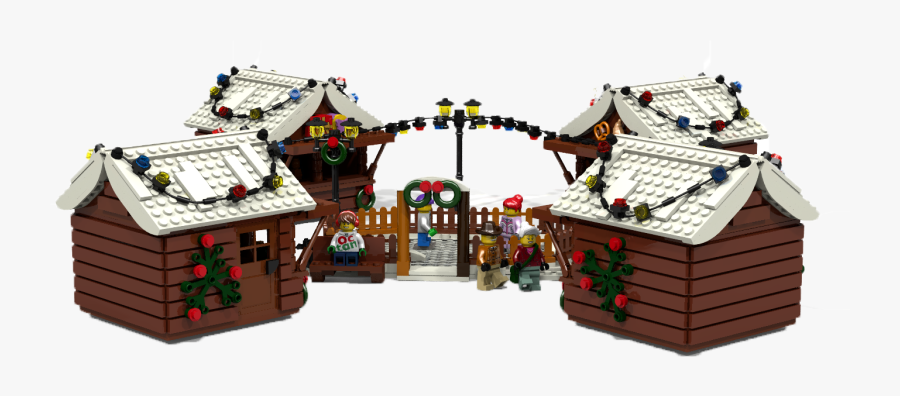 Christmas Village Png Image File - Construction Set Toy, Transparent Clipart