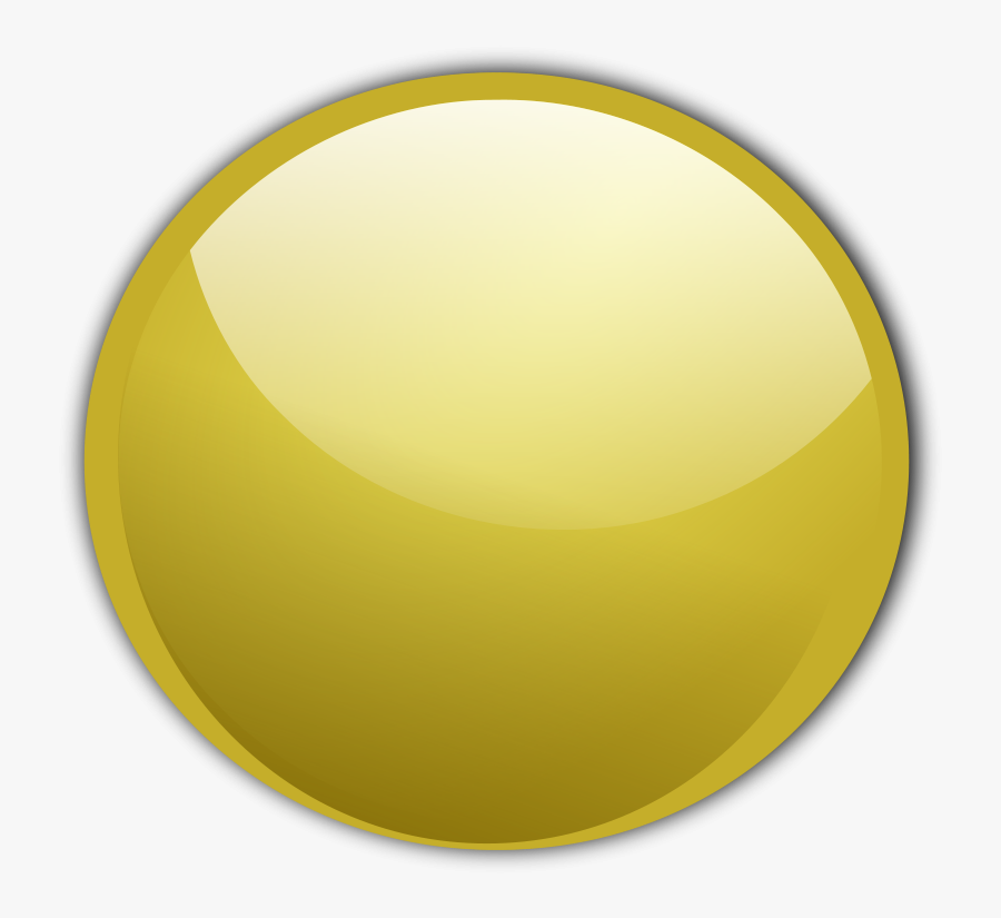 Golden Button Vector, Transparent Clipart