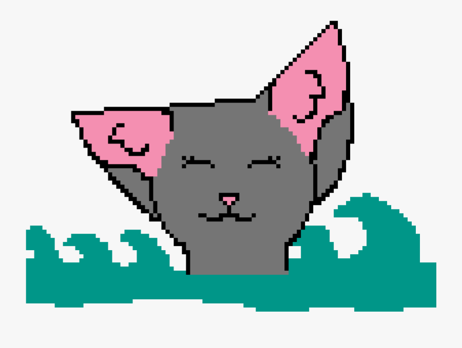 Water Element Cat - Cat Yawns, Transparent Clipart