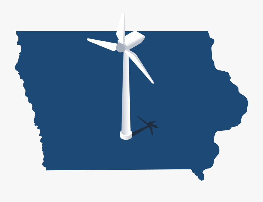 Iowa Is A National And World Leader In Wind Power Generation - Windmill, Transparent Clipart