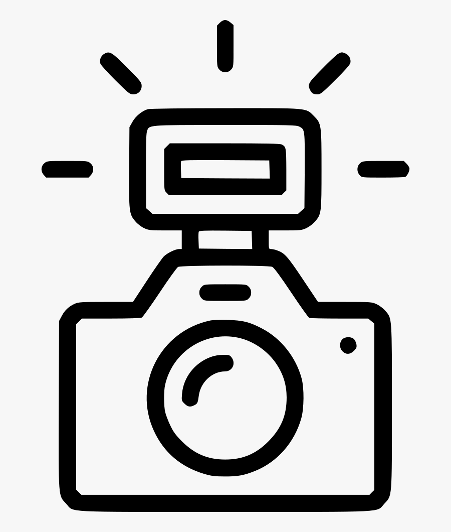 Transparent Flash Clipart - Camera With Flash Icon, Transparent Clipart