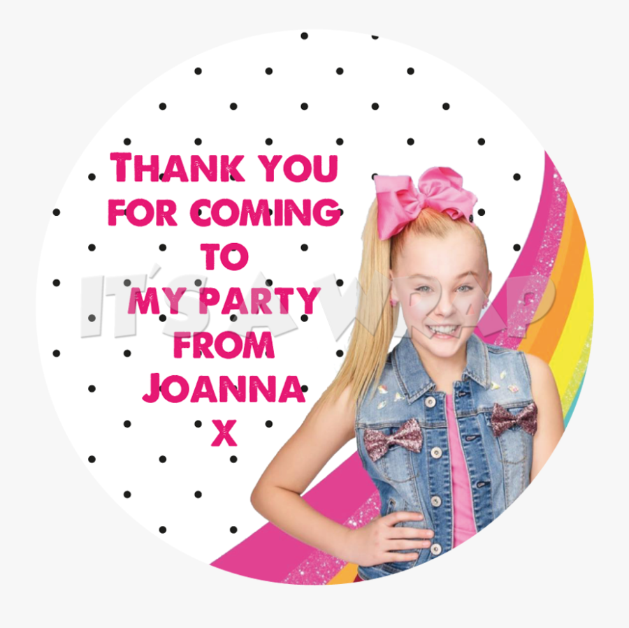 Jojo Siwa Thank You Stickers, Transparent Clipart