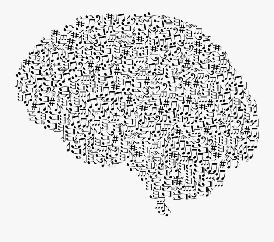 Brain Clipart Music - Music Psychology, Transparent Clipart