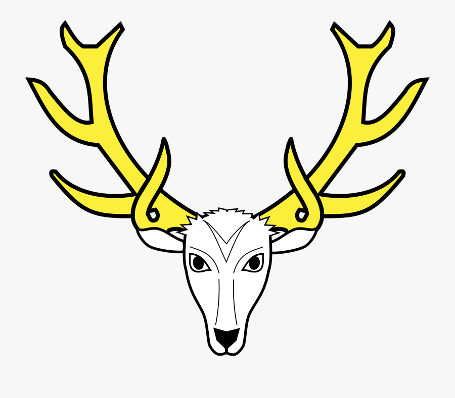 Stag Vector Heraldic - Stag Head Coat Of Arms , Free Transparent ...