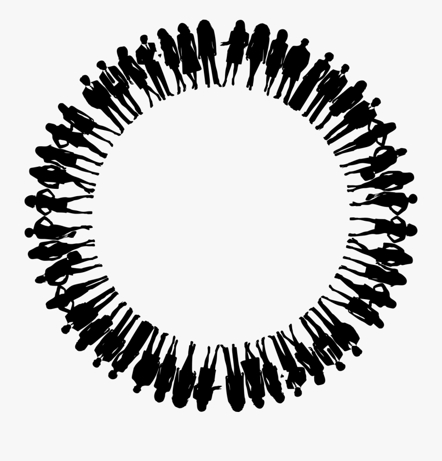 Men And Women In A Circle, Transparent Clipart