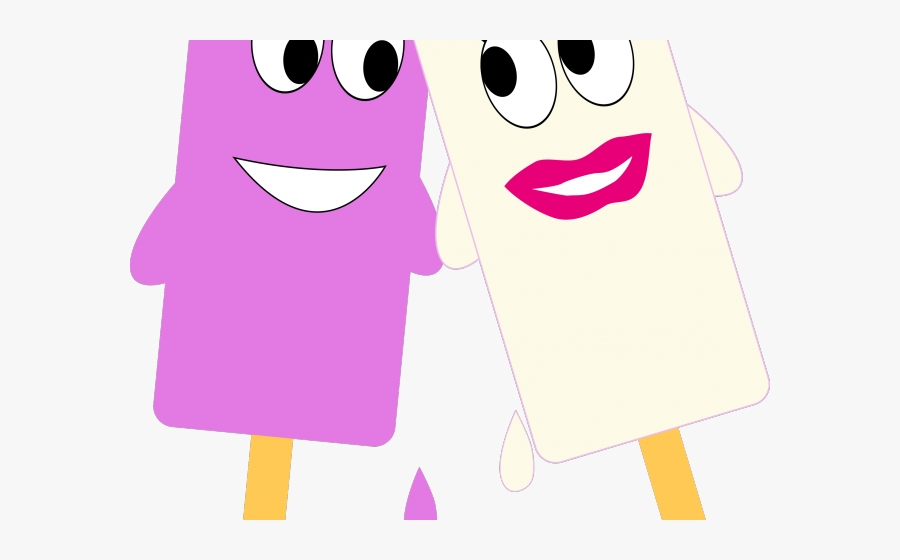 Transparent Ice Cream Clipart Border - Boy And Girl Cartoon In Love, Transparent Clipart