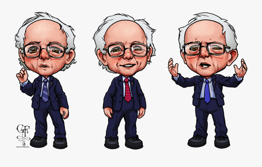 Hippie Clipart Ell Student - Cute Cartoon Bernie Sanders, Transparent Clipart