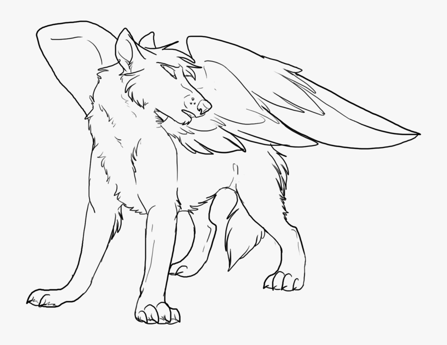 Coloring Book Dog Baby Wolves Puppy Drawing - Puppy With Wings Coloring Pages, Transparent Clipart