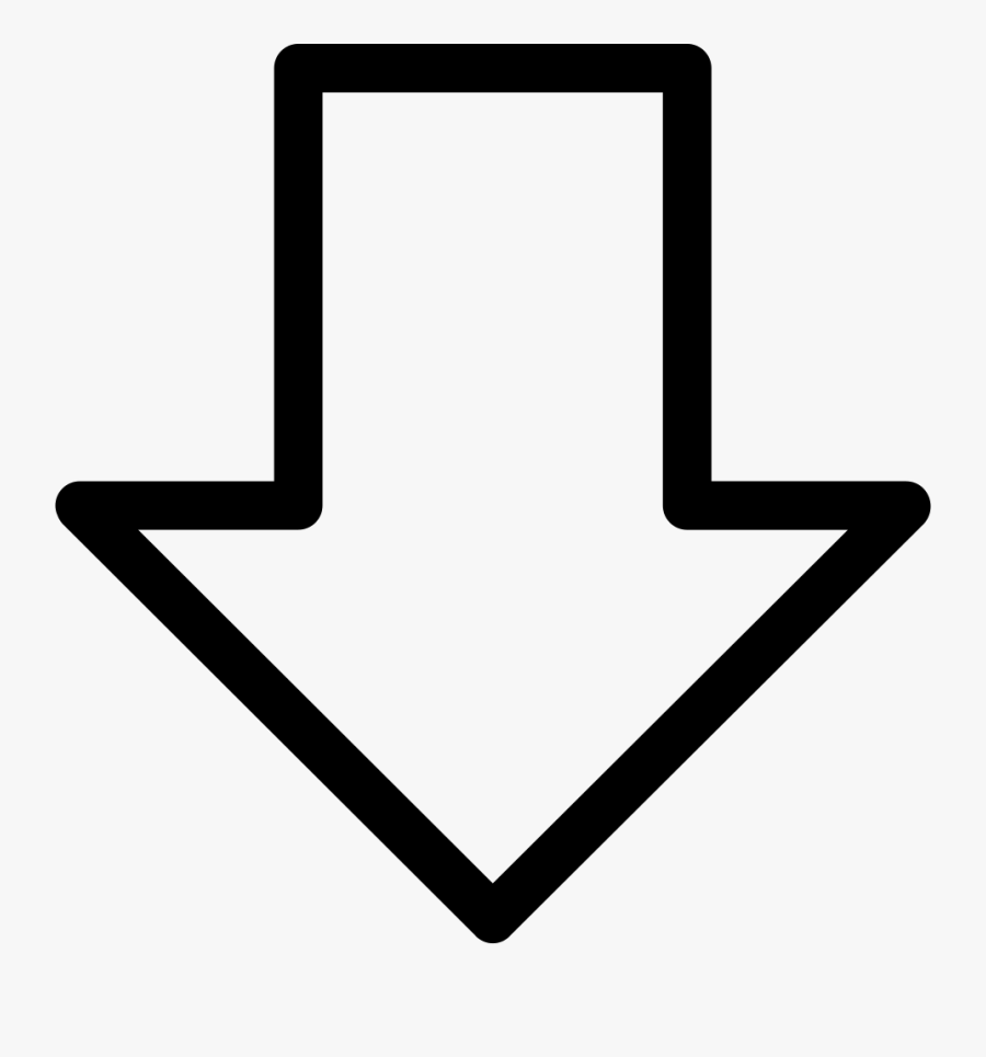 Icon Cursor Comments White Arrow Facing Down Png- - Arrow Sign Facing Down, Transparent Clipart