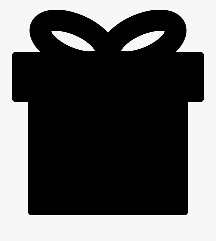 Gift Box Black Shape - Black Gift Box Png, Transparent Clipart