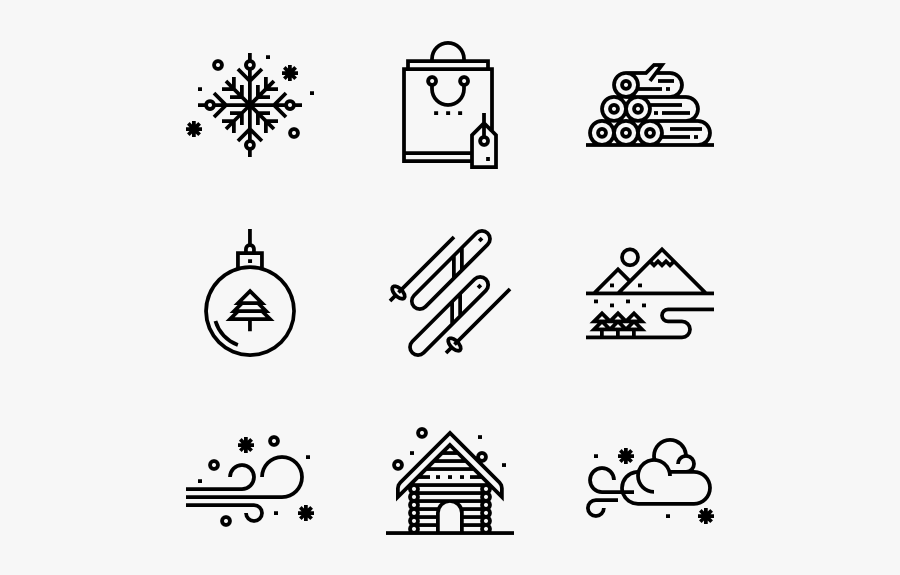 Winter - Icon Gift Box, Transparent Clipart