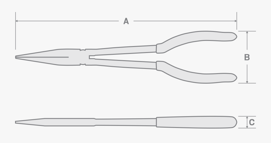 11 Inch Long Reach Duckbill Pliers - Spoon, Transparent Clipart