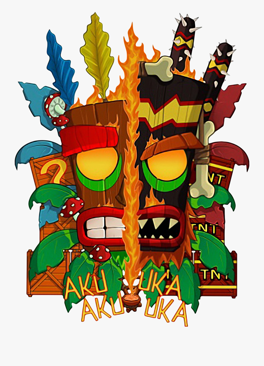 Transparent Aku Aku Png - Uka Uka Aku Aku Crash, Transparent Clipart