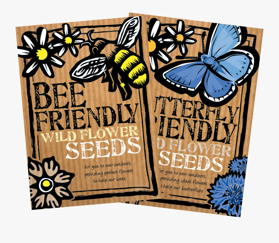 Image Of Duo Pack Of Bee Friendly & Butterfly Friendly - Bee Seeds, Transparent Clipart