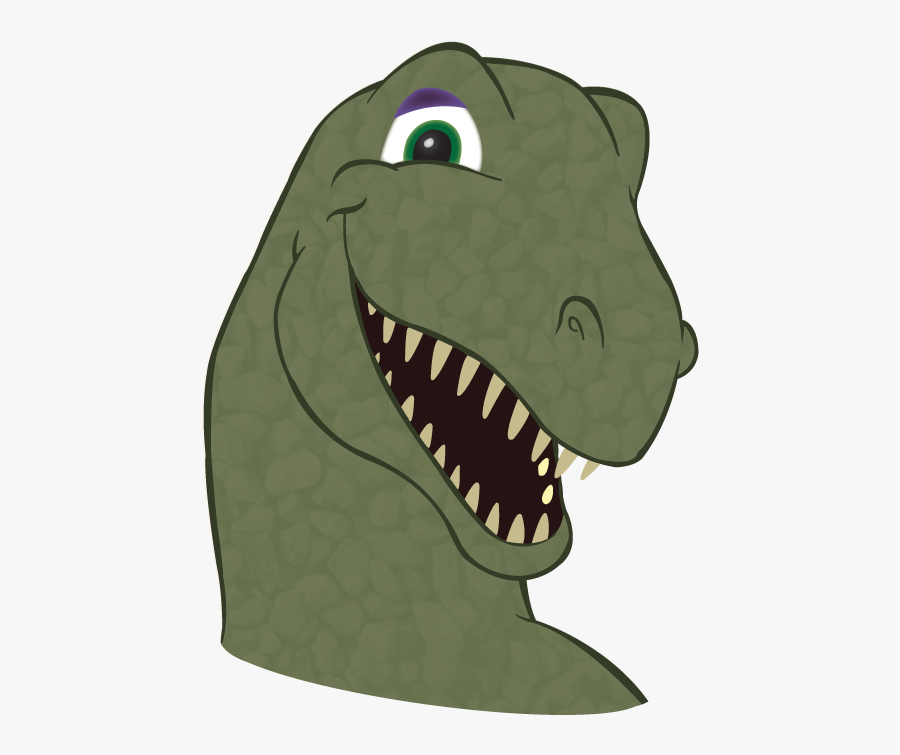 Transparent Dinosaur Head Png - Cartoon, Transparent Clipart