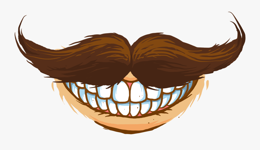 Jaw Mouth Cartoon Clip Art - Mouth Mustache Clip Art, Transparent Clipart