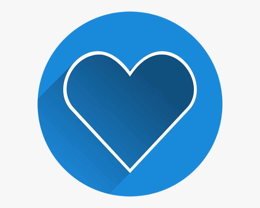 Blue Heart - Heart, Transparent Clipart