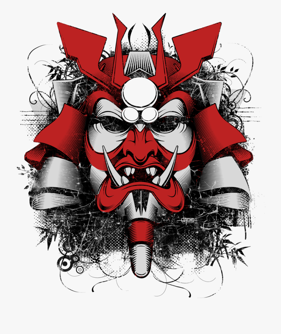 Clip Art Japanese Samurai Mask - Japanese Samurai Mask Art, Transparent Clipart