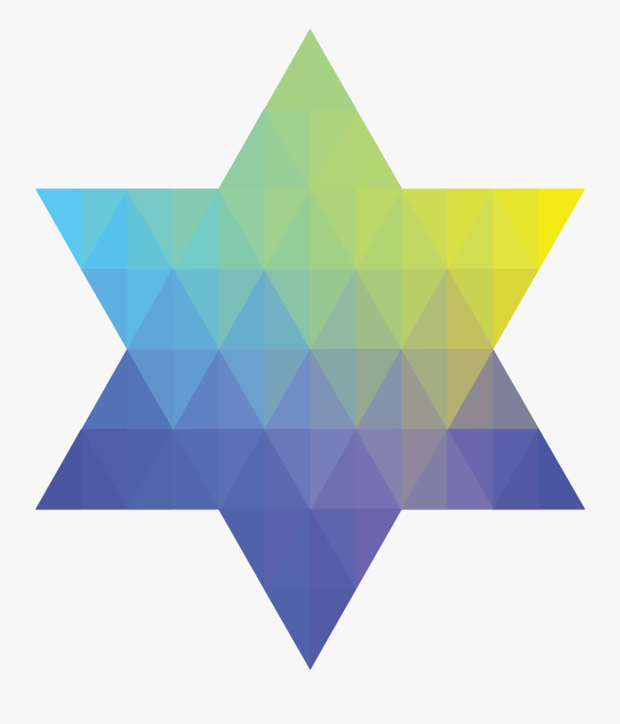 Geometric Jewish Star Of David Iii - Triangle, Transparent Clipart