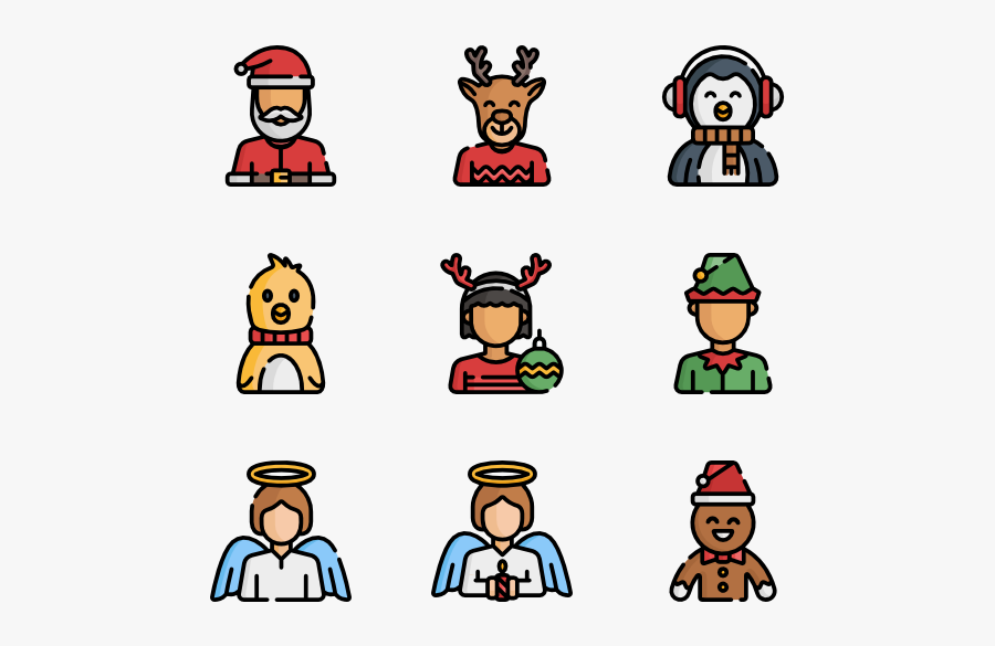 Christmas Avatars - Cartoon, Transparent Clipart