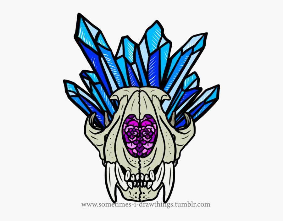 Skulls With Crystal Drawing, Transparent Clipart