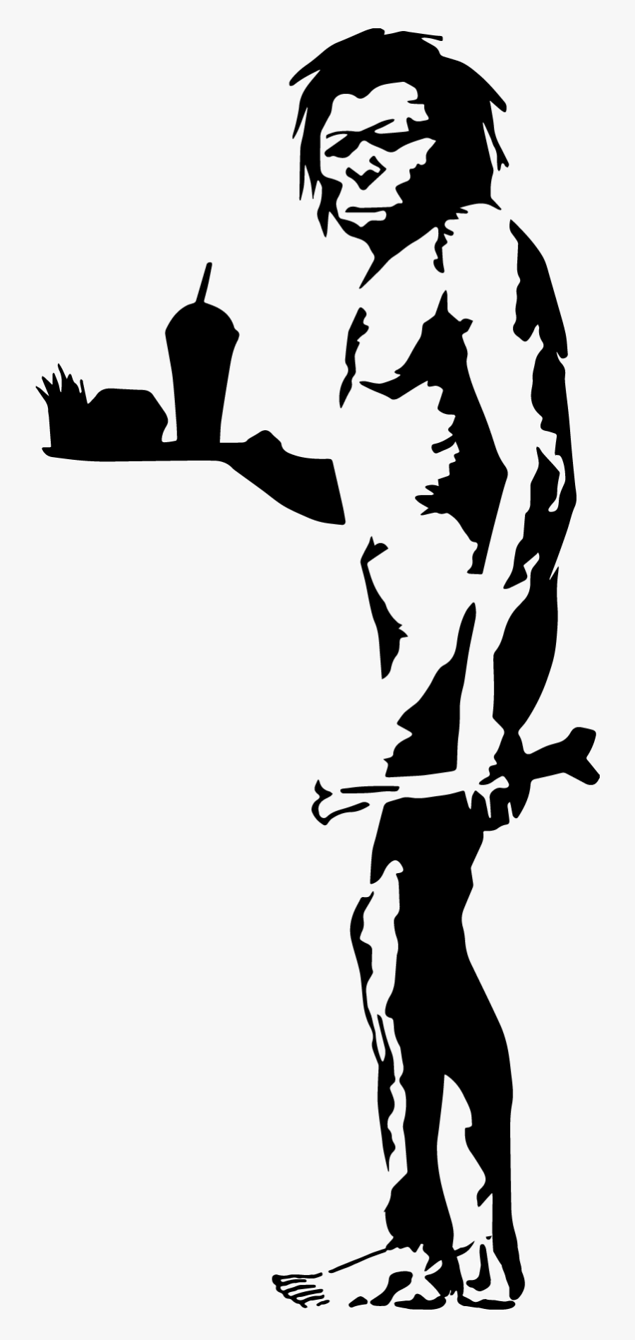 Banksy Caveman, Transparent Clipart