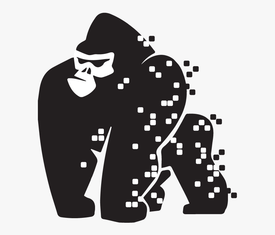 Chubby Gorilla Logo, Transparent Clipart