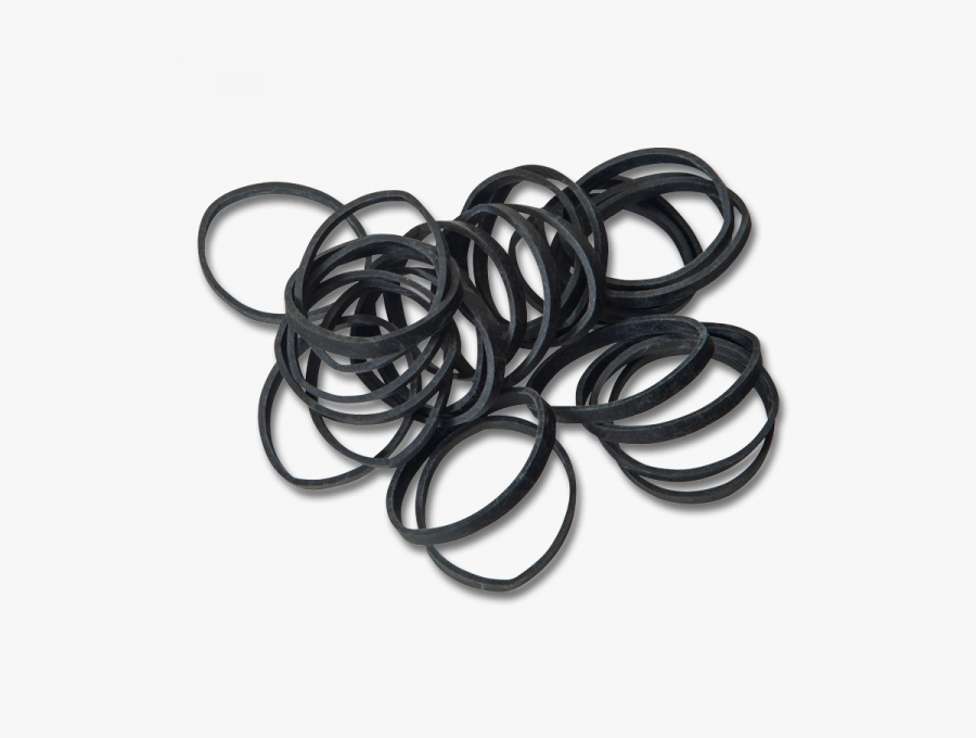 black elastic rubber bands