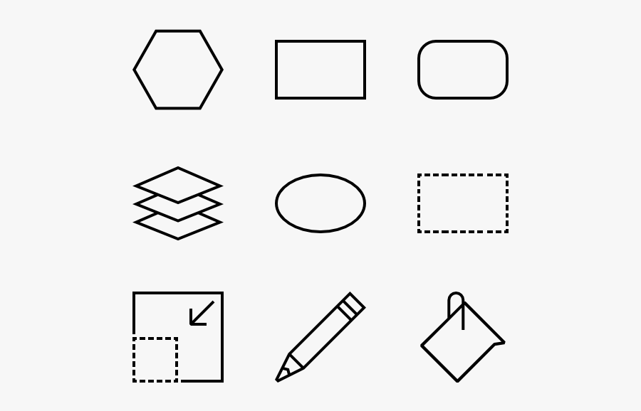 Clip Art Icons Free Vector Software - Geometric Forms Png, Transparent Clipart