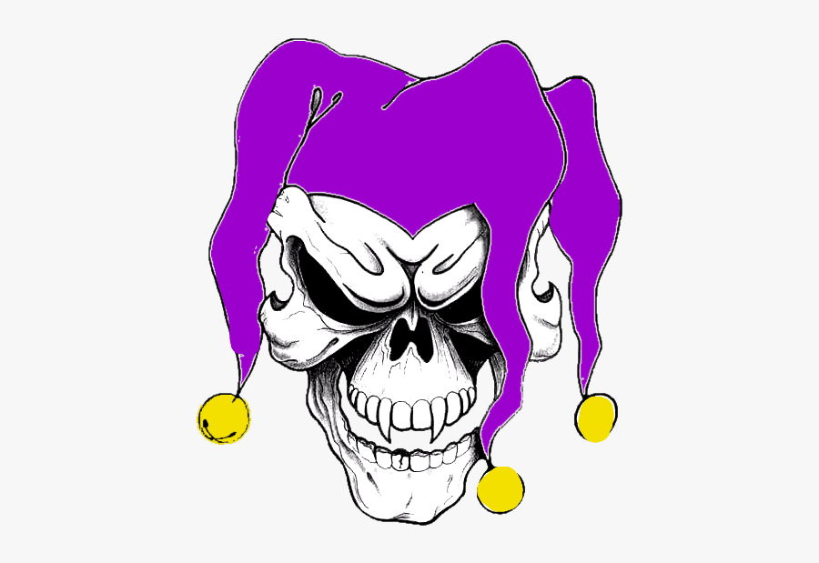 Joker Skull Tattoo Designs, Transparent Clipart
