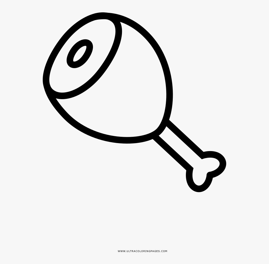 Drumstick Coloring Page - Line Art, Transparent Clipart