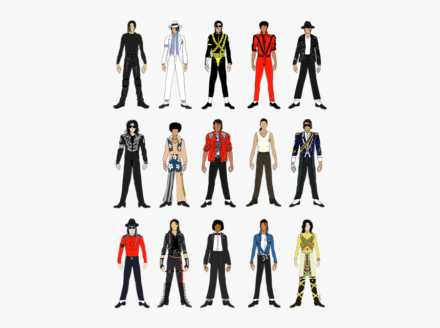 Michael Jackson Different Outfits, Transparent Clipart