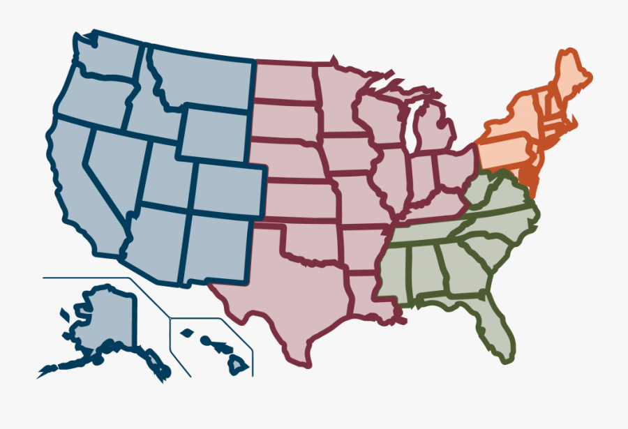 United States Map Template, Transparent Clipart