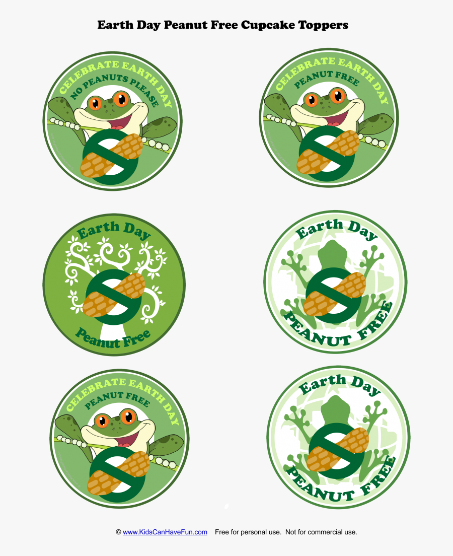 Green Earth Day Signs, Transparent Clipart