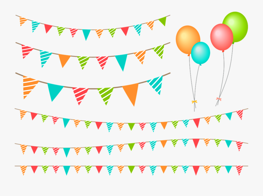 Balloons, Birthday, Bunting, Celebration, Party - Happy Birthday Senorita, Transparent Clipart