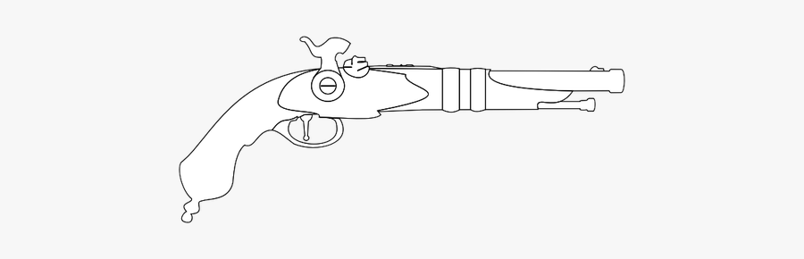 Percussion Cap Musket Gun Vector Image - Musket Outline, Transparent Clipart