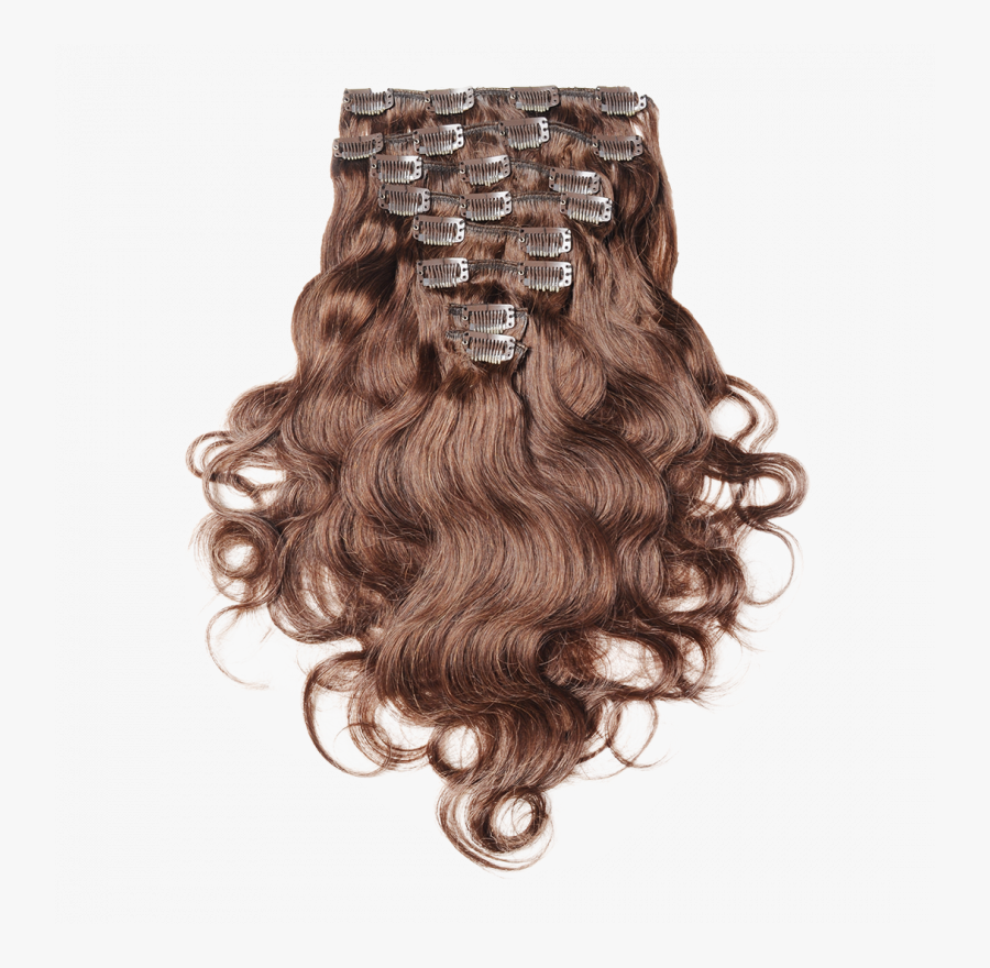 Long Clip Hair - Hair Wave Brown Png, Transparent Clipart