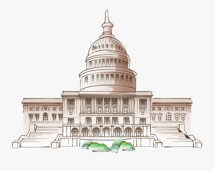 White House Cartoon Mural - Cartoon White House Png, Transparent Clipart