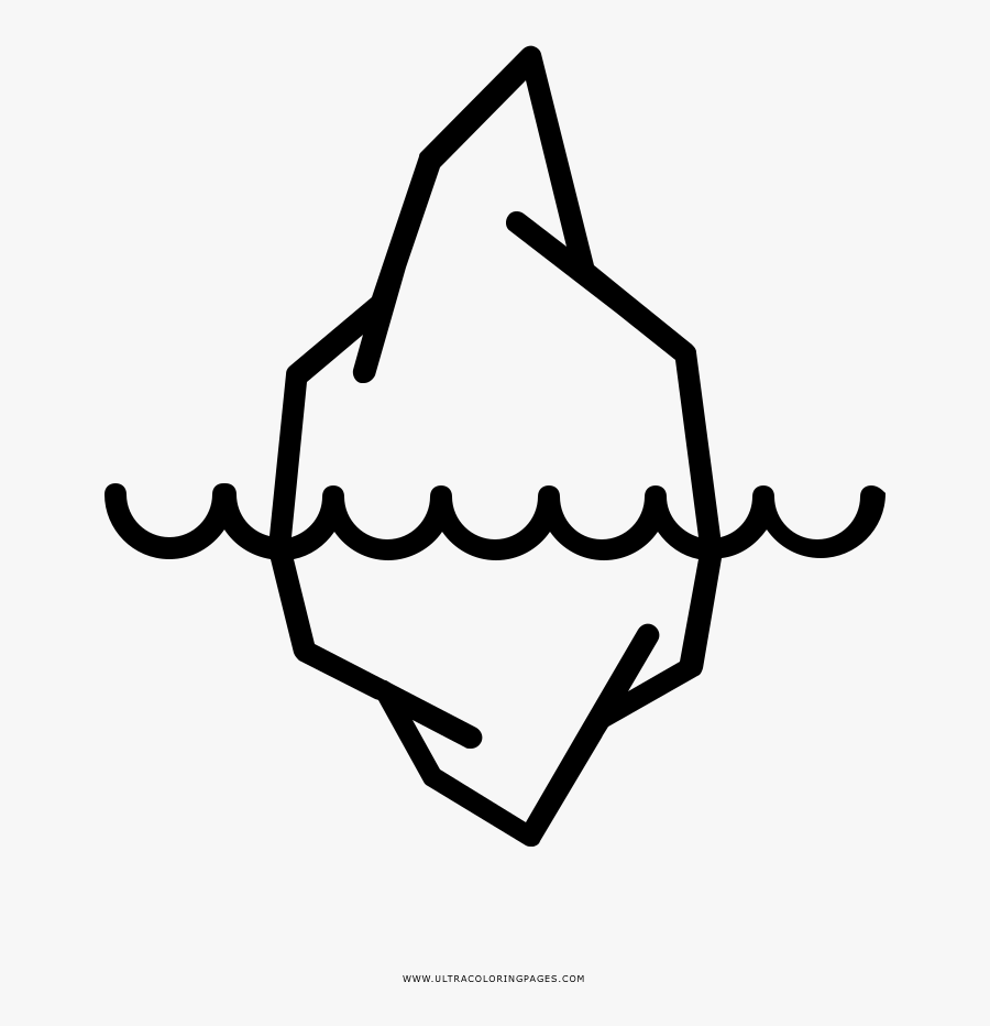 Iceberg Coloring Page - Iceberg Para Colorear, Transparent Clipart