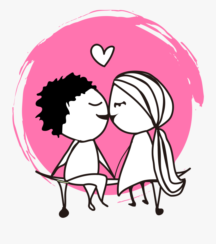 Couple Kissing Png - Love Couple Vector Png, Transparent Clipart