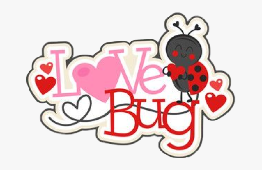 #lovebug #ladybug #hearts #valentinesday #love - Love Bug Words, Transparent Clipart