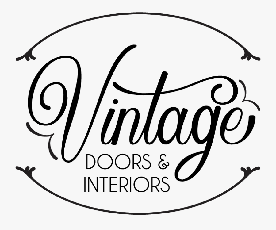 Vintage Doors & Interiors - Calligraphy, Transparent Clipart